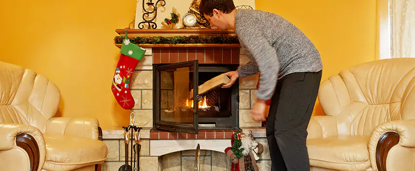 Rusted Metal Fireplace Restoration in Arvada, Colorado